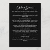 生モダンエレガント生葬儀の台本お祝い プログラム (裏面)