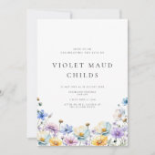 生モダンシンプル葬お祝い 招待状 (正面)