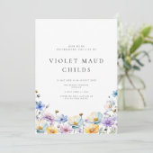 生モダンシンプル葬お祝い 招待状 (スタンド正面)