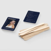 生モダン命のお祝い7写真の葬儀プログラム ハンドファン (組立なし)