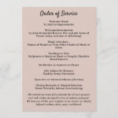 生モダン命の順序の写真お祝い プログラム (裏面)