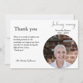 生モダン命サンキューカードの葬儀お祝い 招待状 (正面)