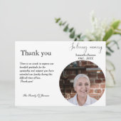 生モダン命サンキューカードの葬儀お祝い 招待状 (スタンド正面)