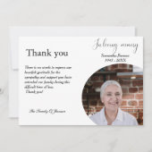 生モダン命サンキューカードの葬儀お祝い 招待状 (正面)