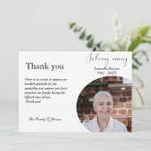 生モダン命サンキューカードの葬儀お祝い 招待状 (スタンド正面)