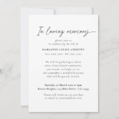 生モダン命記念写真お祝い 招待状 (裏面)