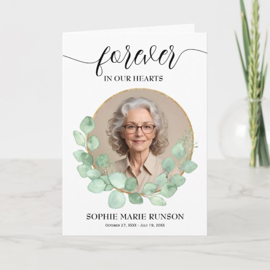 生モダン活お祝い写真葬式 プログラム (正面)