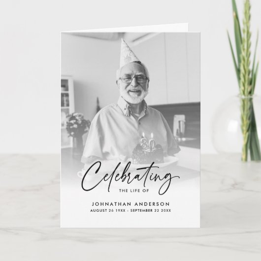 生モダン活の写真お祝い折り畳み プログラム (正面)