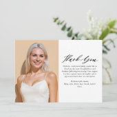 生モダン活・葬儀・追悼写真お祝い サンキューカード (スタンド正面)