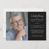 生モダン物お祝い詩カスタム詩 招待状 (正面)