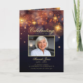 生モダン生写真お祝い葬儀 プログラム (正面)