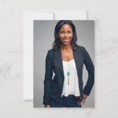 生モダン生写真追悼式お祝い カード (正面)