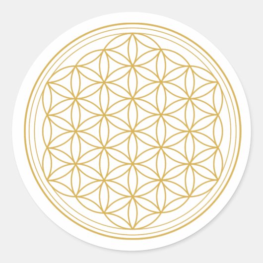 生ユニークの花の丸いシール ラウンドシール (正面)