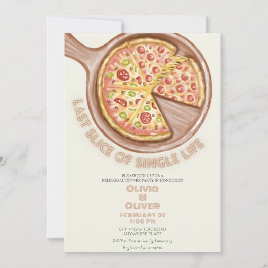 生ユニーク活のリハ独身のーナー 招待状 (正面)