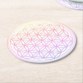 生ユニーク花丸型紙コースター ラウンドペーパーコースター (アングル)