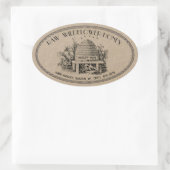 生ワイルドフラワーハニーオーバルヴィンテージスキップクラフトラベル 楕円形シール (バッグ)