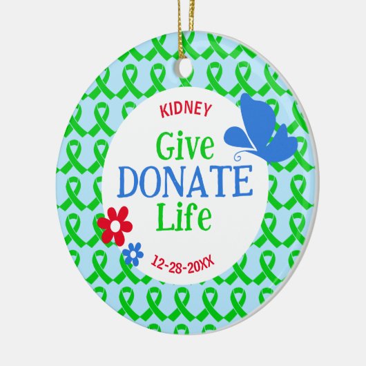 生与え生緑色リカスタムボン臓器移植 セラミックオーナメント (左)