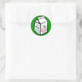 生乳オーガニック惑星ステッカー ラウンドシール (バッグ)