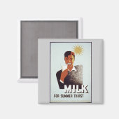 生乳ギフトとTシャツ マグネット (正面/裏面)