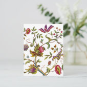 生伝統的活刺繍模様 ポストカード (スタンド正面)