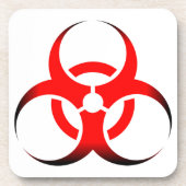 生体生物学的災害［有害物質］記号（赤と黒） コースター (正面)