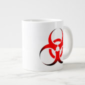 生体生物学的災害［有害物質］記号（赤と黒） ジャンボコーヒーマグカップ (正面右)