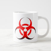 生体生物学的災害［有害物質］記号（赤と黒） ジャンボコーヒーマグカップ (右)