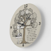 生信じきる ラージ壁時計 (傾斜)