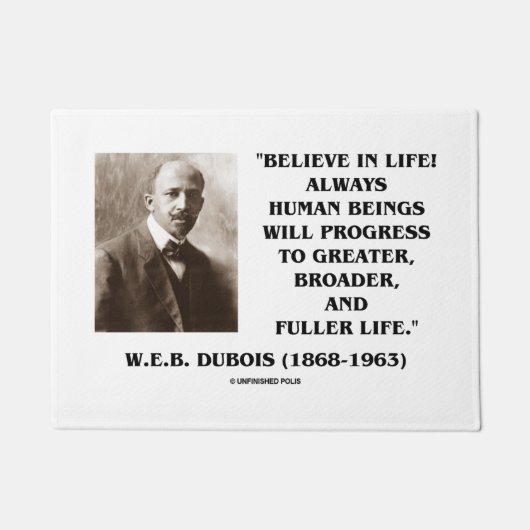 生信じ活！進行W.E.B.デュボア引用文 ドアマット (正面)