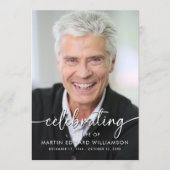 生写真シンプル葬儀プログラムのお祝い プログラム (正面)