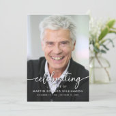 生写真シンプル葬儀プログラムのお祝い プログラム (スタンド正面)