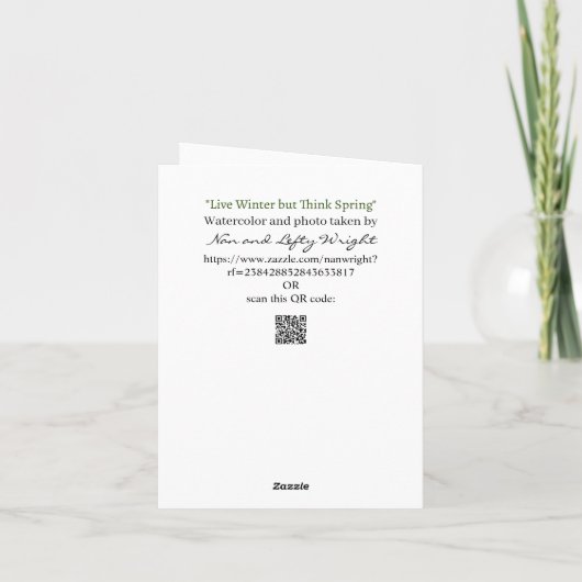 生冬だが考え春 カード (裏面)