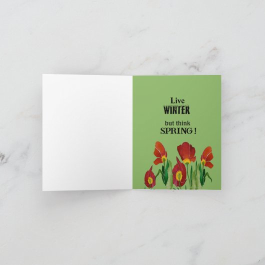 生冬だが考え春 カード (内部)