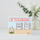 生分解性のコンピューター臭 ポストカード (スタンド正面)