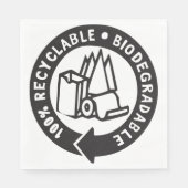 生分解性紙ナプキン スタンダードランチョンナプキン (正面)