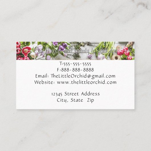 生切り花フローラ設計者 名刺 (裏面)