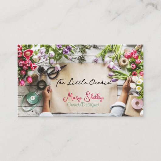 生切り花フローラ設計者 名刺 (正面)