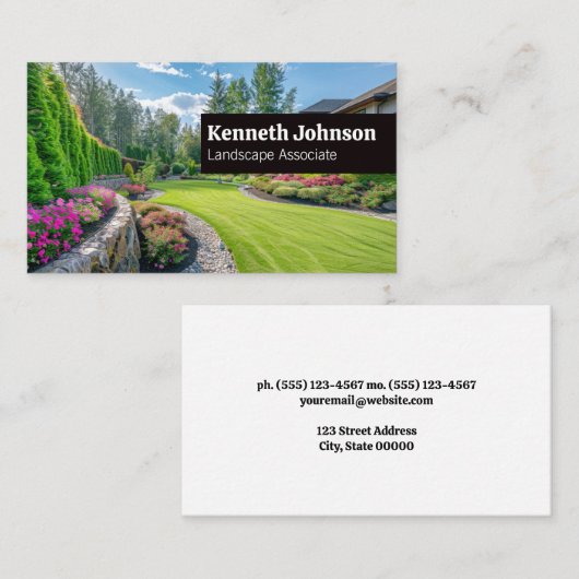 生刈り芝生 | 住宅景観 名刺 (正面/裏面)