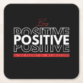 生前向きき スクエアペーパーコースター (正面)