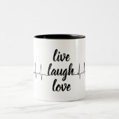 生前向き活と健康な生活 ツートーンマグカップ (中央)