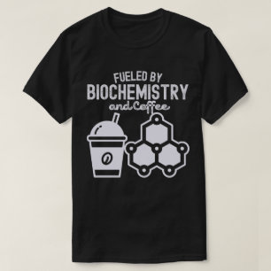 生化学とコーヒーに支えられて Tシャツ