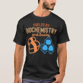 生化学と寿司に支えられて Tシャツ (正面)