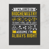 生化学ユーモア生物学者おもしろいの冗談 ポストカード (正面)
