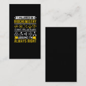 生化学ユーモア生物学者おもしろい科学者のジョーク 名刺 (正面/裏面)