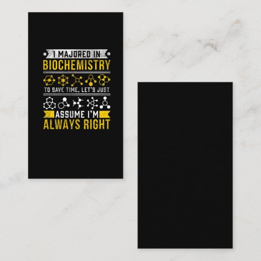 生化学ユーモア生物学者おもしろい科学者のジョーク 名刺 (正面/裏面)