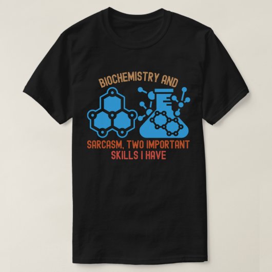 生化学ユーモア、面白い生化学 Tシャツ (デザイン正面)