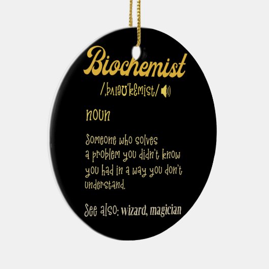 生化学生化学者の名詞定義 セラミックオーナメント (右)