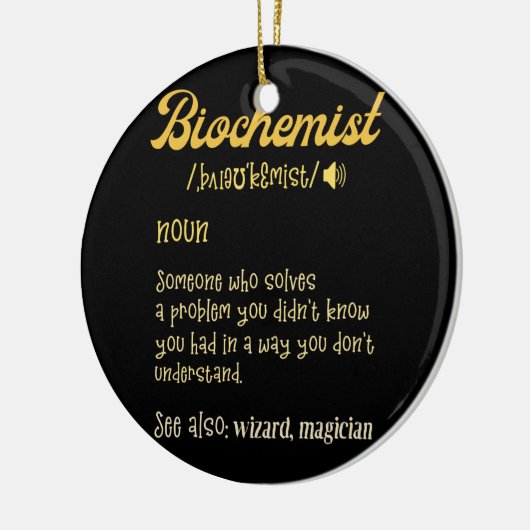 生化学生化学者の名詞定義 セラミックオーナメント (左)