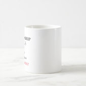 生化学者の恋愛ステータス コーヒーマグカップ (中央)