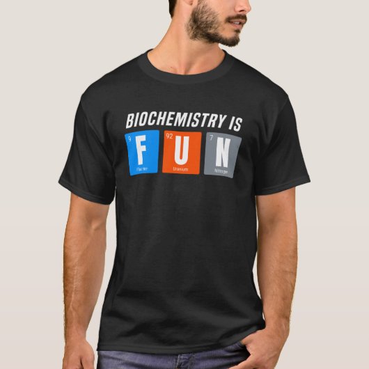 生化学者の生化学はおもしろい Tシャツ (正面)
